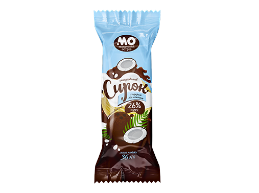 Сирок молоковмісний глазурований з цукром та кокосом 36 гр