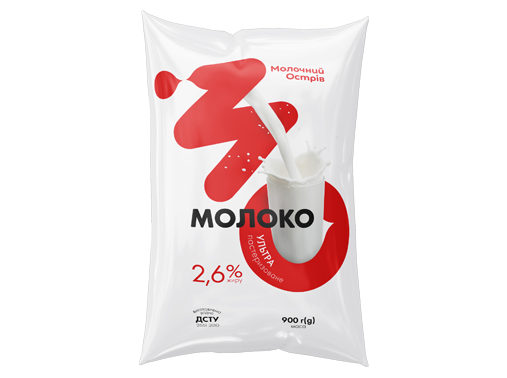 Молоко коров’яче питне ультрапастеризоване з масовою часткою жиру 2,6%