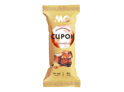 Сирок глазурований з цукром з наповнювачем “Карамель” 36 гр
