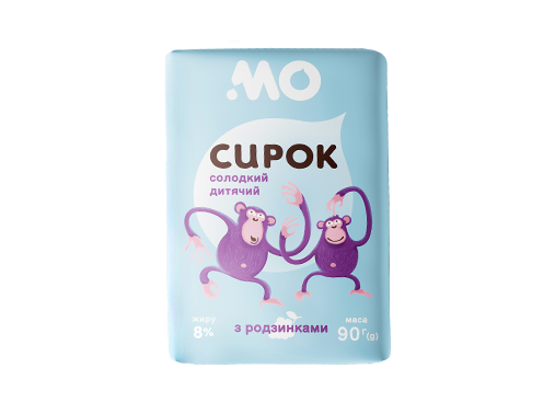 Сирок солодкий з родзинками 8% 90 гр