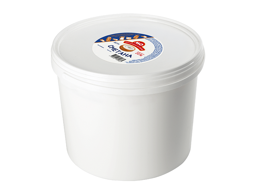 Сметана 20% жирності (відро 5 кг) ДСТУ