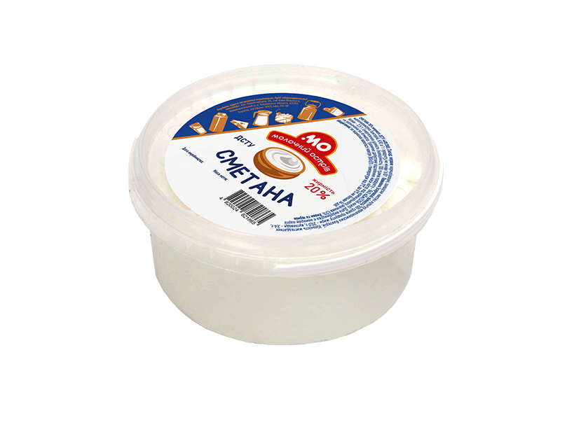 Сметана 20% жирності (відро 0,5 кг) ДСТУ