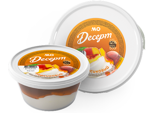 Десерт молоковмісний сметанний "Персик" 12%