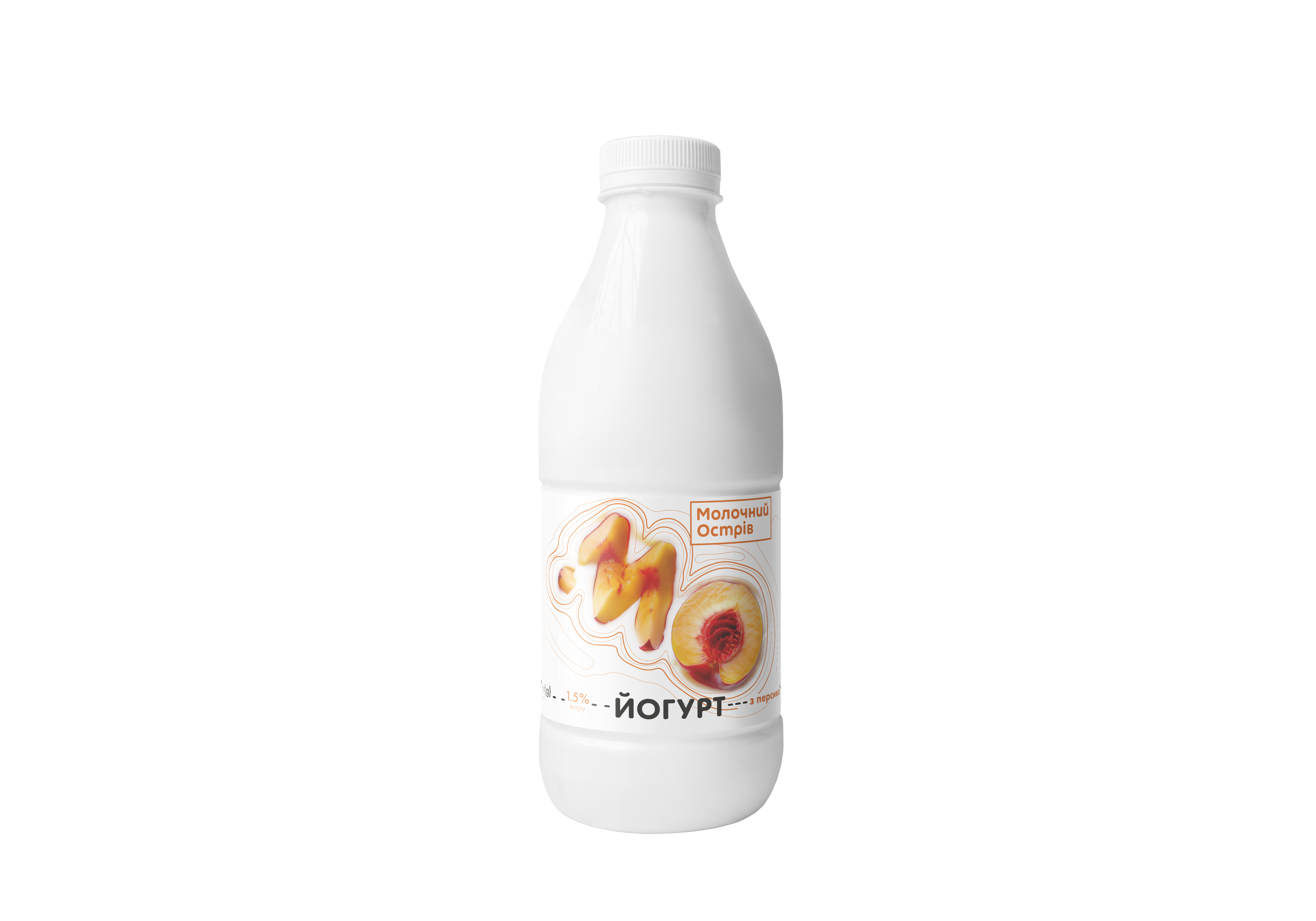 Йогурт персиковий з цукром 1,5% (пляшка)
